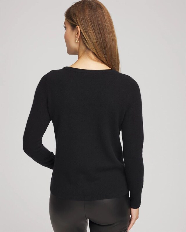 Embellished Cashmere Pullover Sweater - image 3
